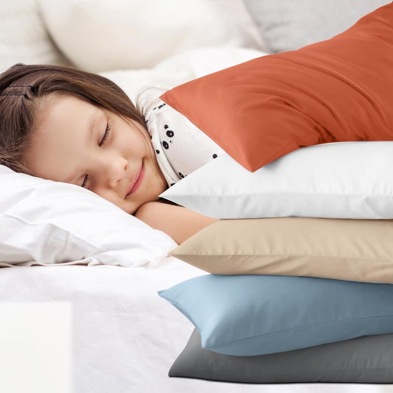 Warmstar 100% Cotton Toddler Pillowcase Set of 2, 600 Thread Count 13x18 Toddler Pillowcases Soft & Breathable, Cotton Travle Pillow Case Cover 13"x 18" with Envelope Closure,Orange - Image 4